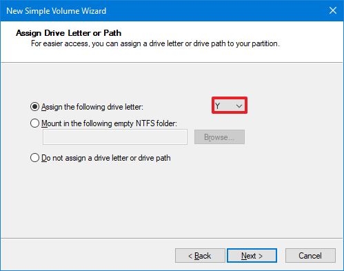 Partition wizard assign drive letter