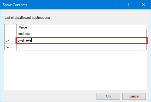 Windows 10 Group Policy block apps 
