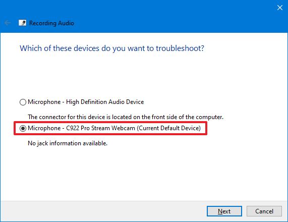 Windows 10 troubleshooter fix microphone