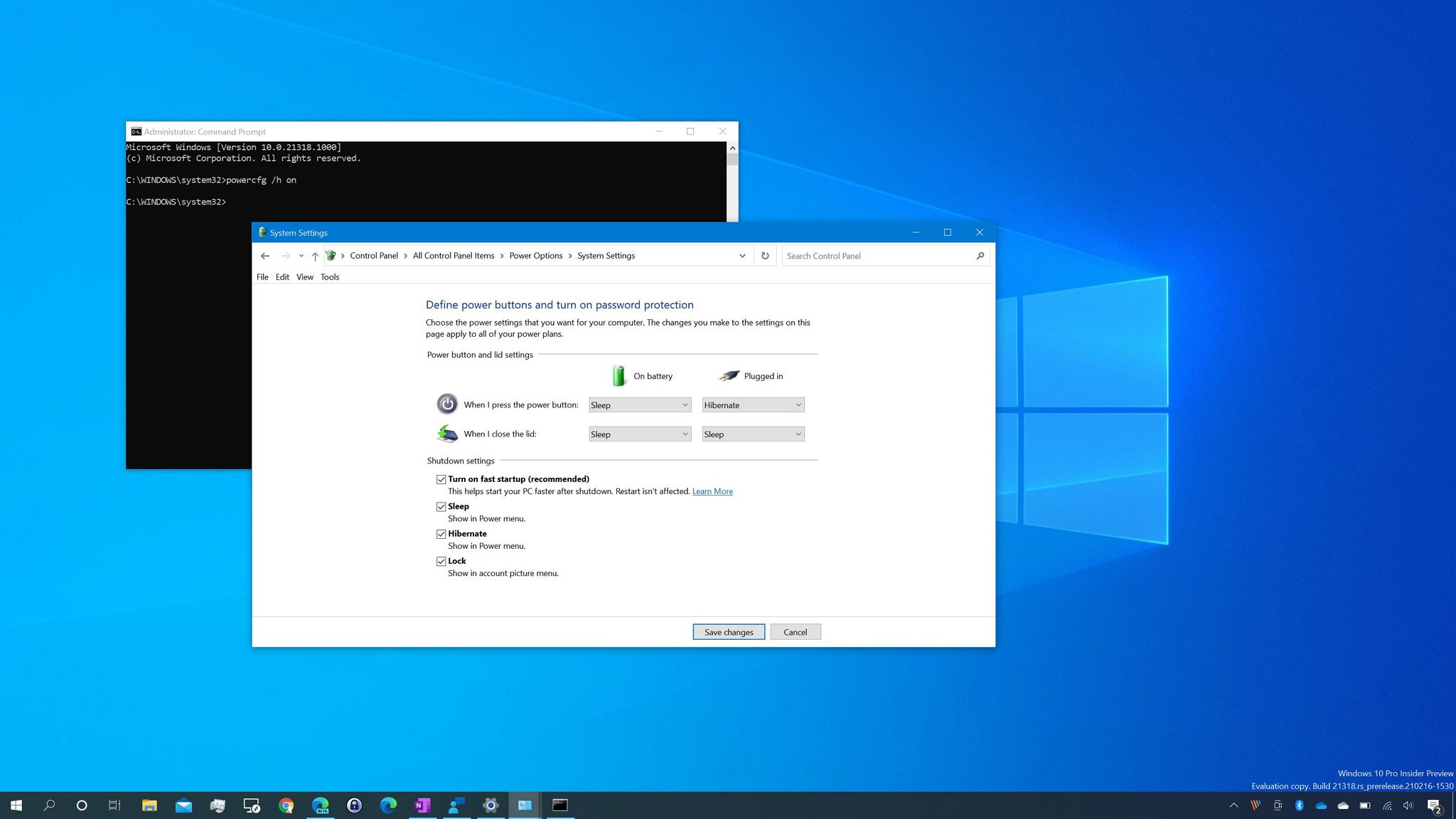 Windows 10 enable fast startup