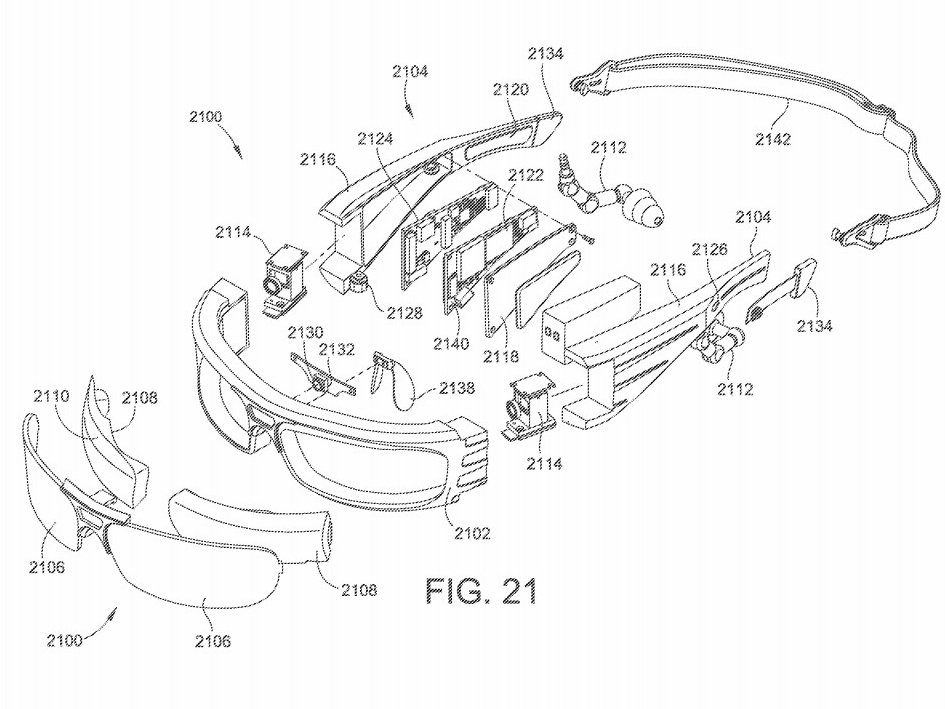 Microsoft Wearable Glasses Patent 2019 Explode