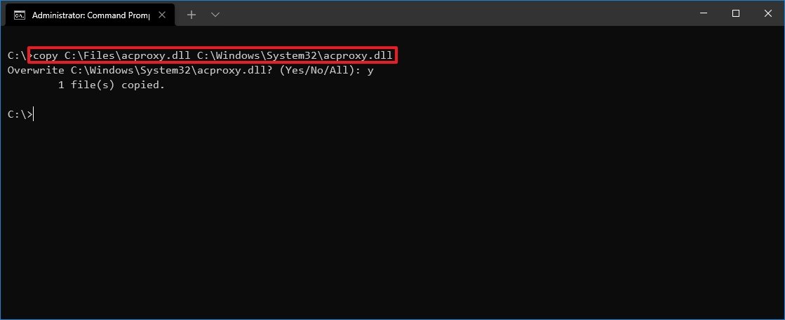 Windows 10 replace corrupted file manually