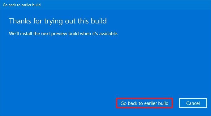 Windows 10 May 2021 Update uninstall option