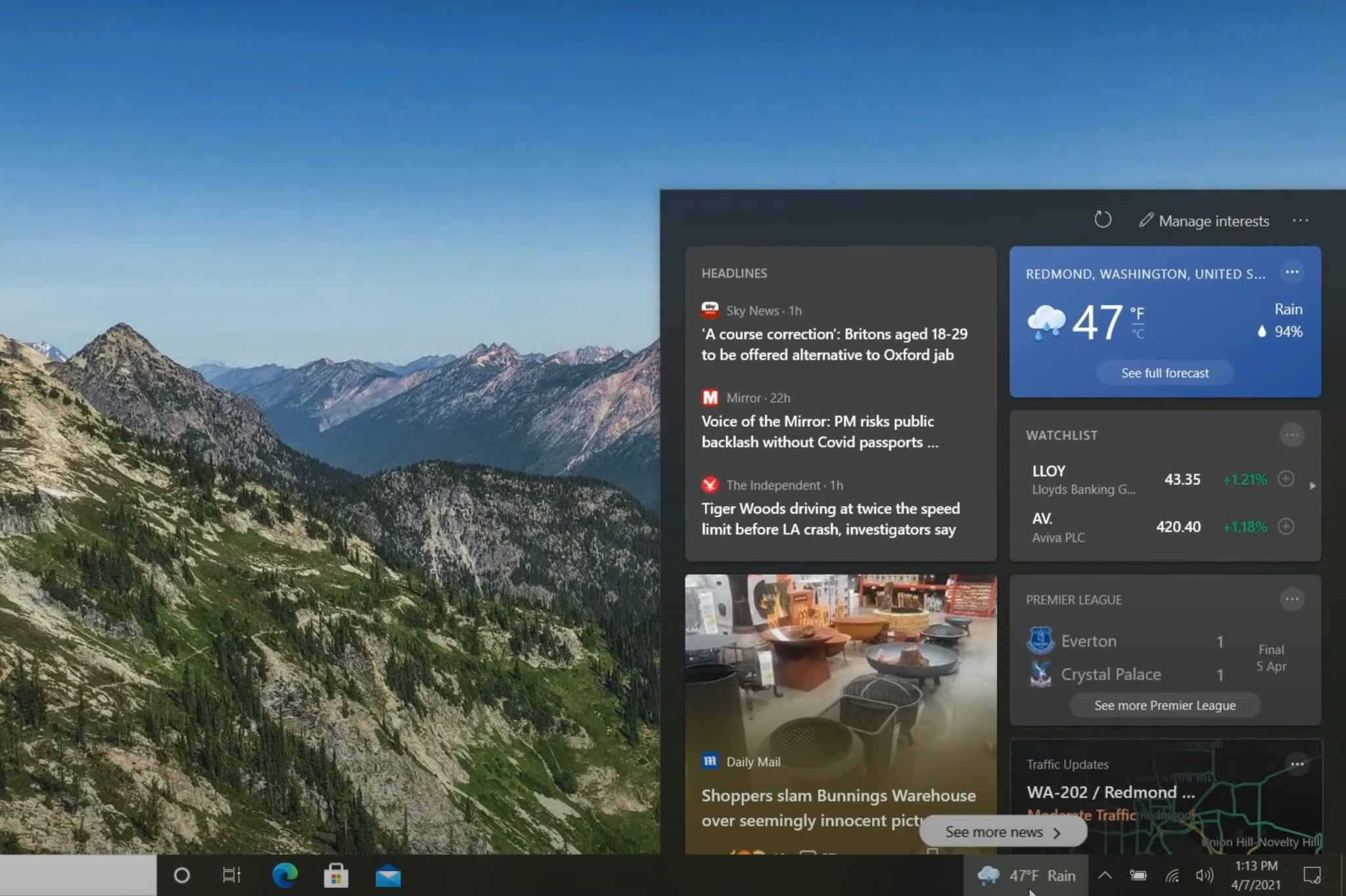 Windows 10 2004, 20H2, and 21H1 will get 'news and interests' feature