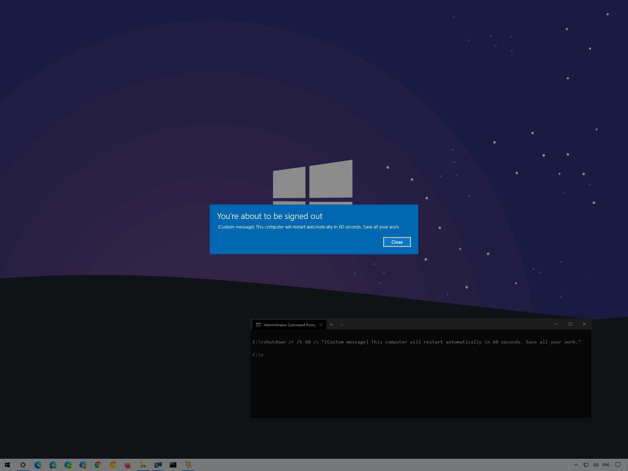Windows 10 Shutdown Command