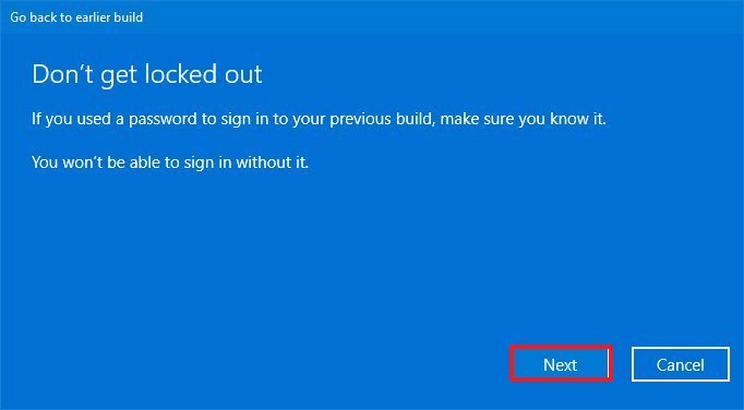 Windows 10 uninstall password warning