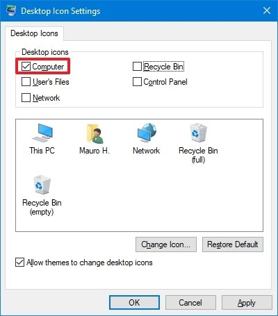Desktop Icon File Explorer Option