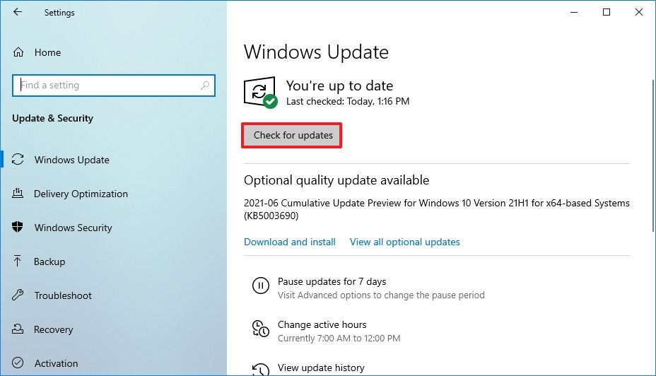 Windows 11 download from Windows Update