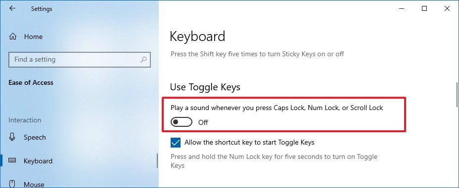 Disable sound for Lock key press