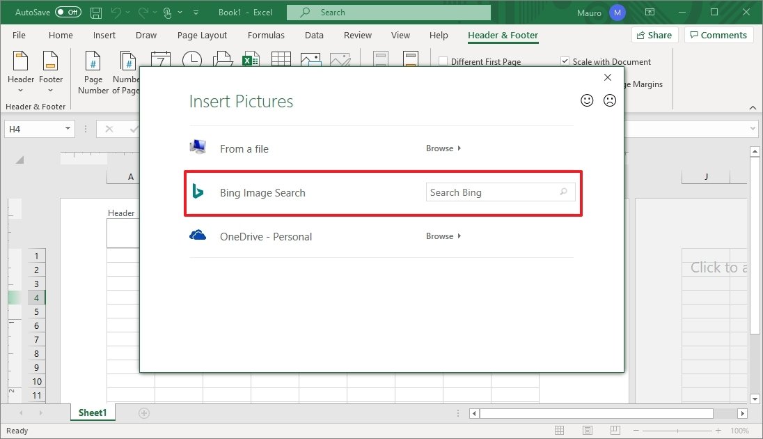 Select image source Excel