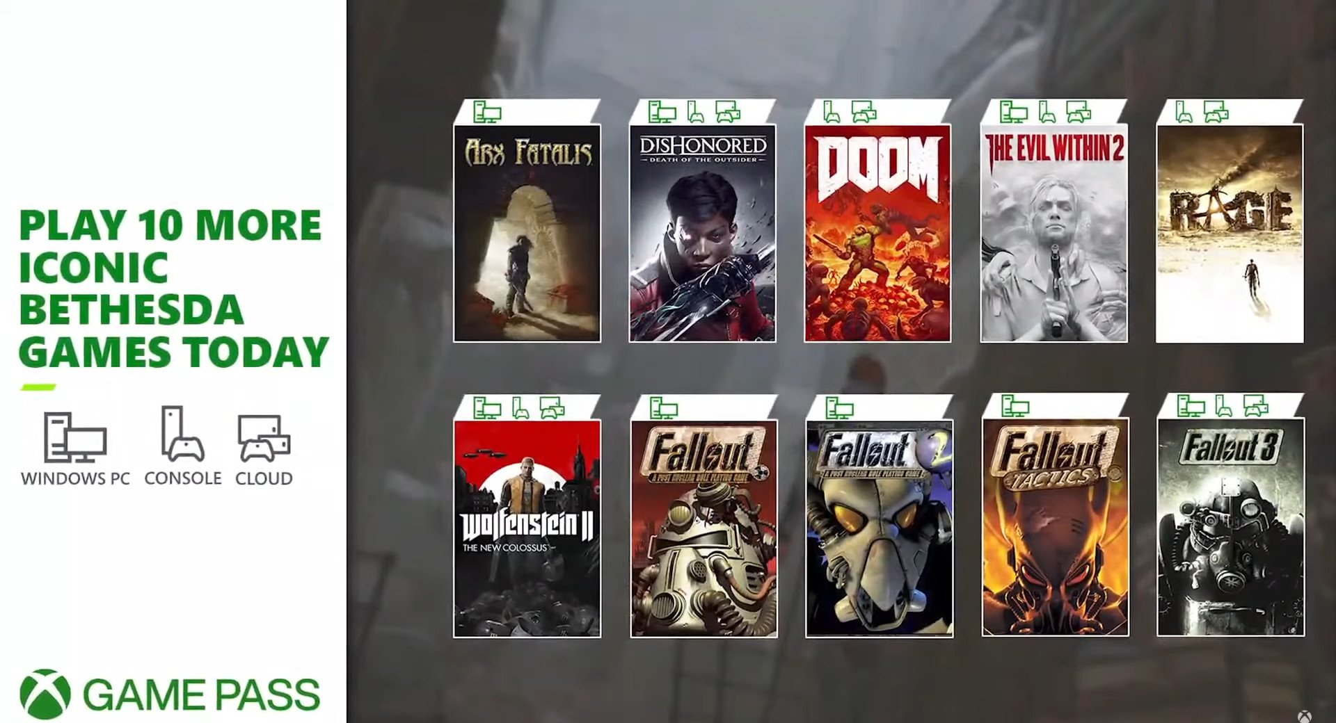 Xbox Game Pass Bethesda Games June