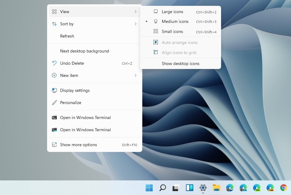 Windows 11 new context menu