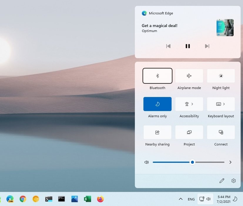 Windows 11 Quick Settings