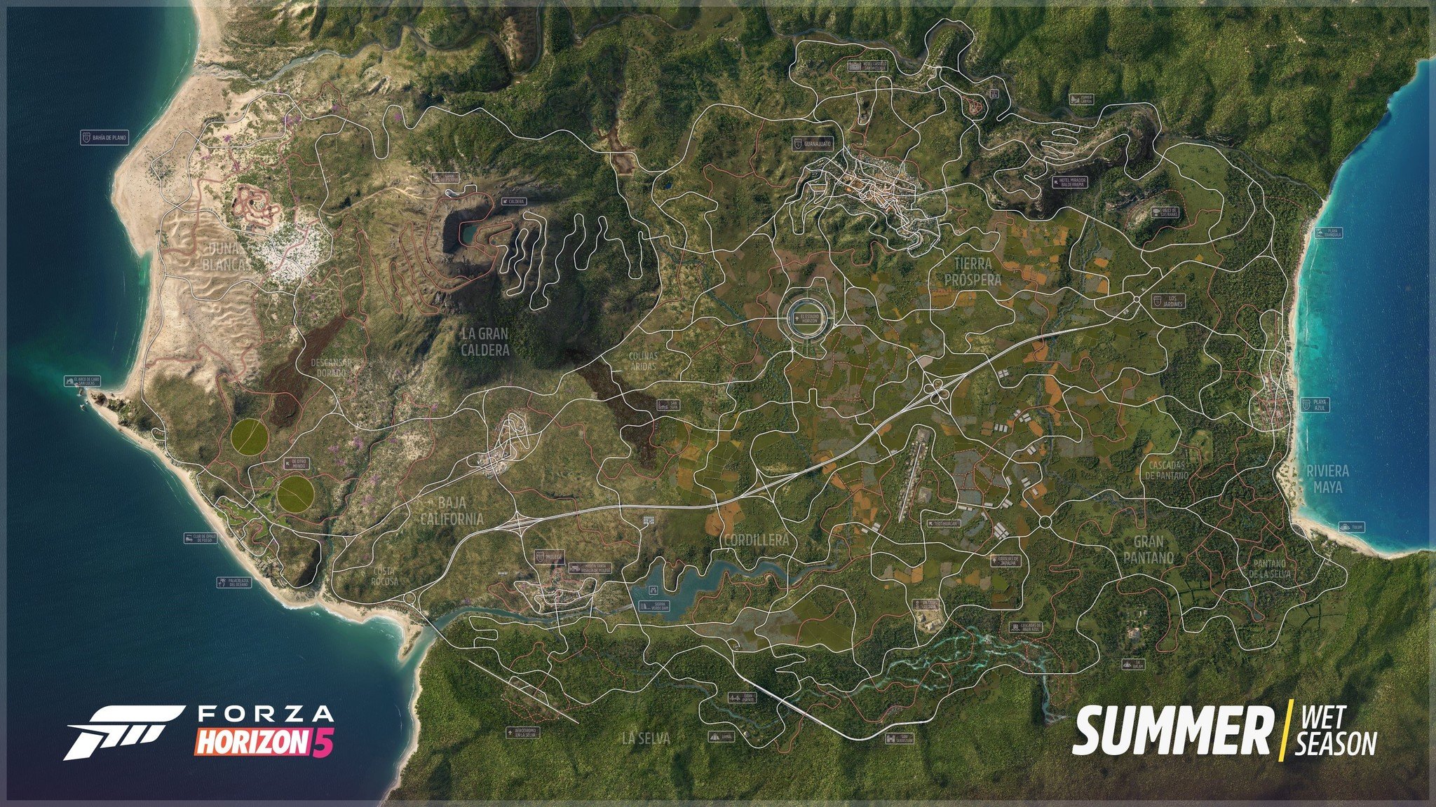 Forza Horizon 5 Full Map Screenshot