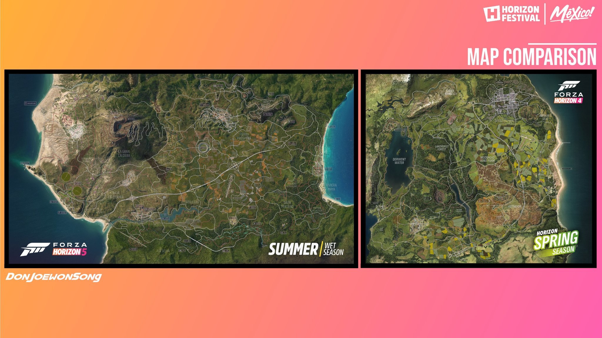 Forza Horizon 5 Map Size Comparison Image