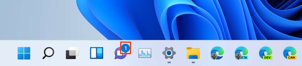 Windows 11 Chat button badge