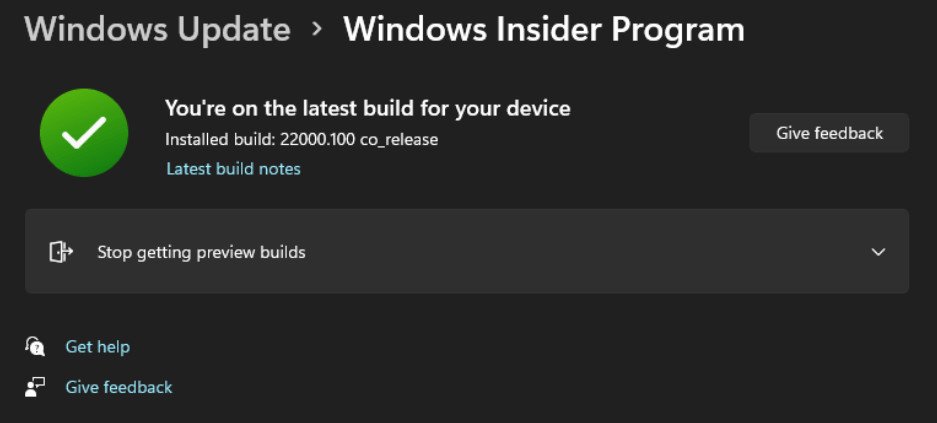 Windows 11 Insider Beta Not Showing
