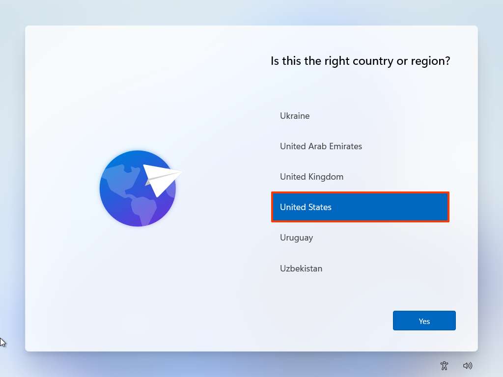 Windows 11 OOB region