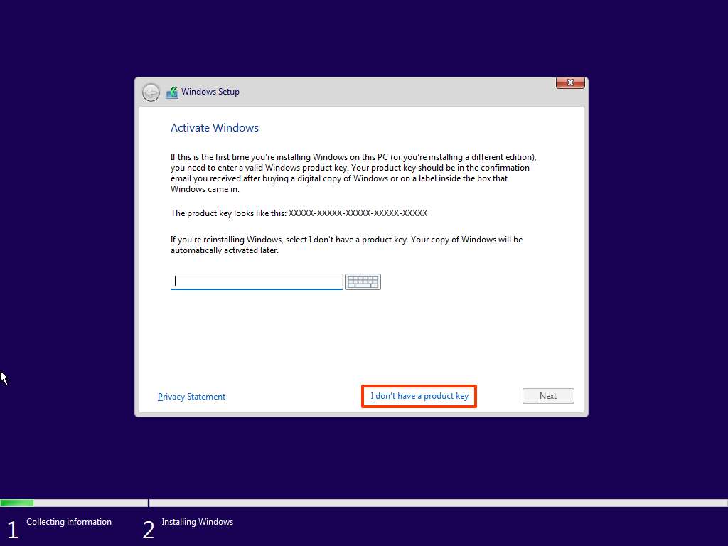 Windows 11 Setup Key