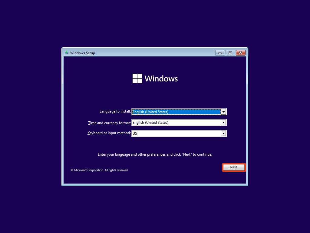 Windows 11 Setup Next