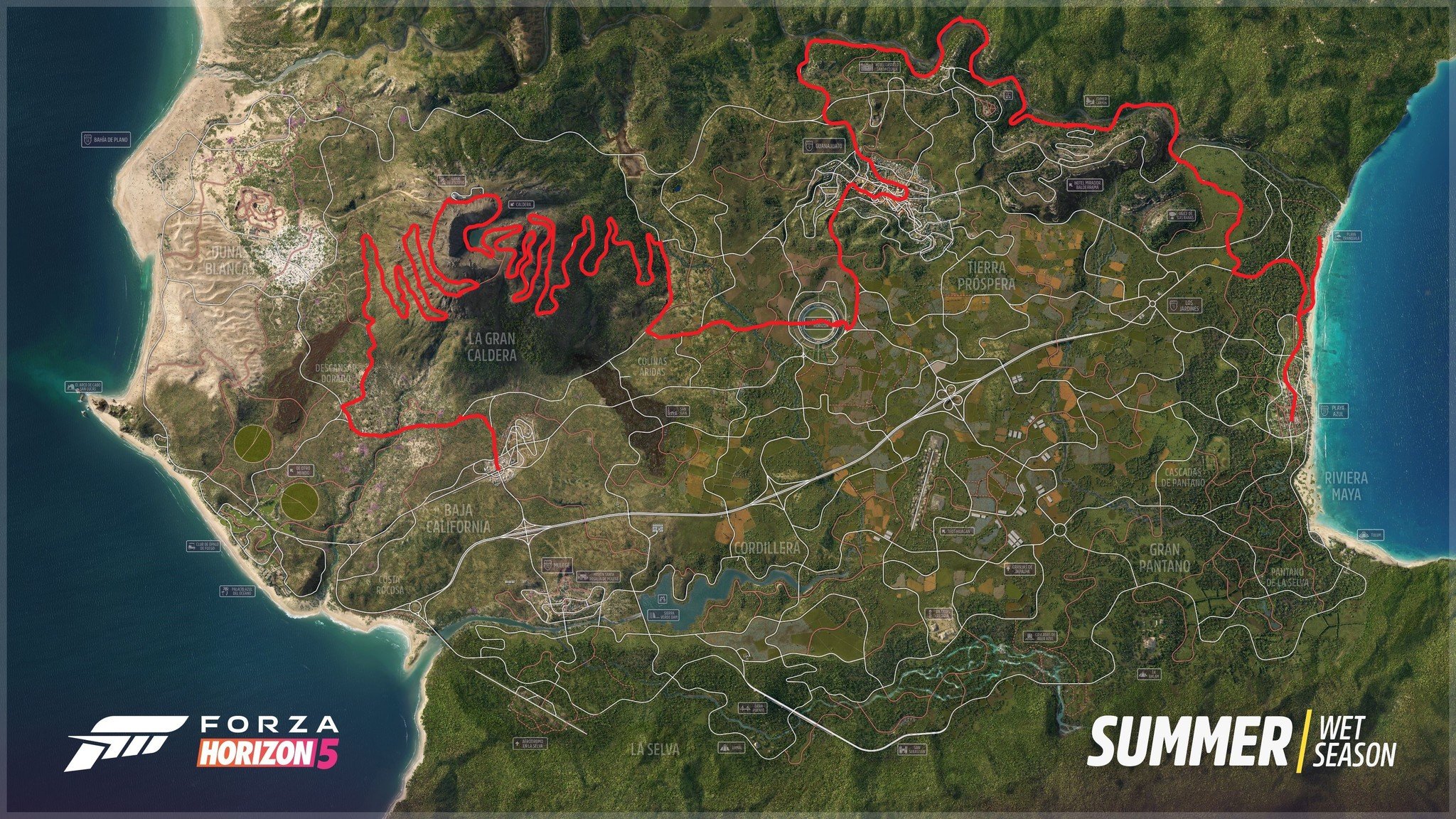 Forza Horizon 5 Road Trip Map Image