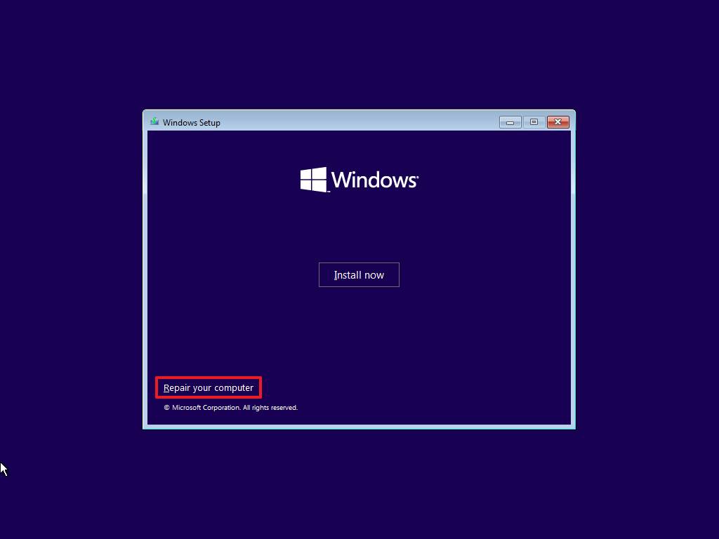 Windows 11 reparar a opção do seu computador