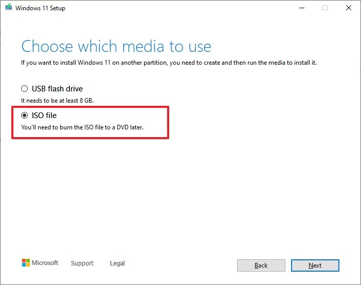 Windows 11 ISO download with Media Creation Tool