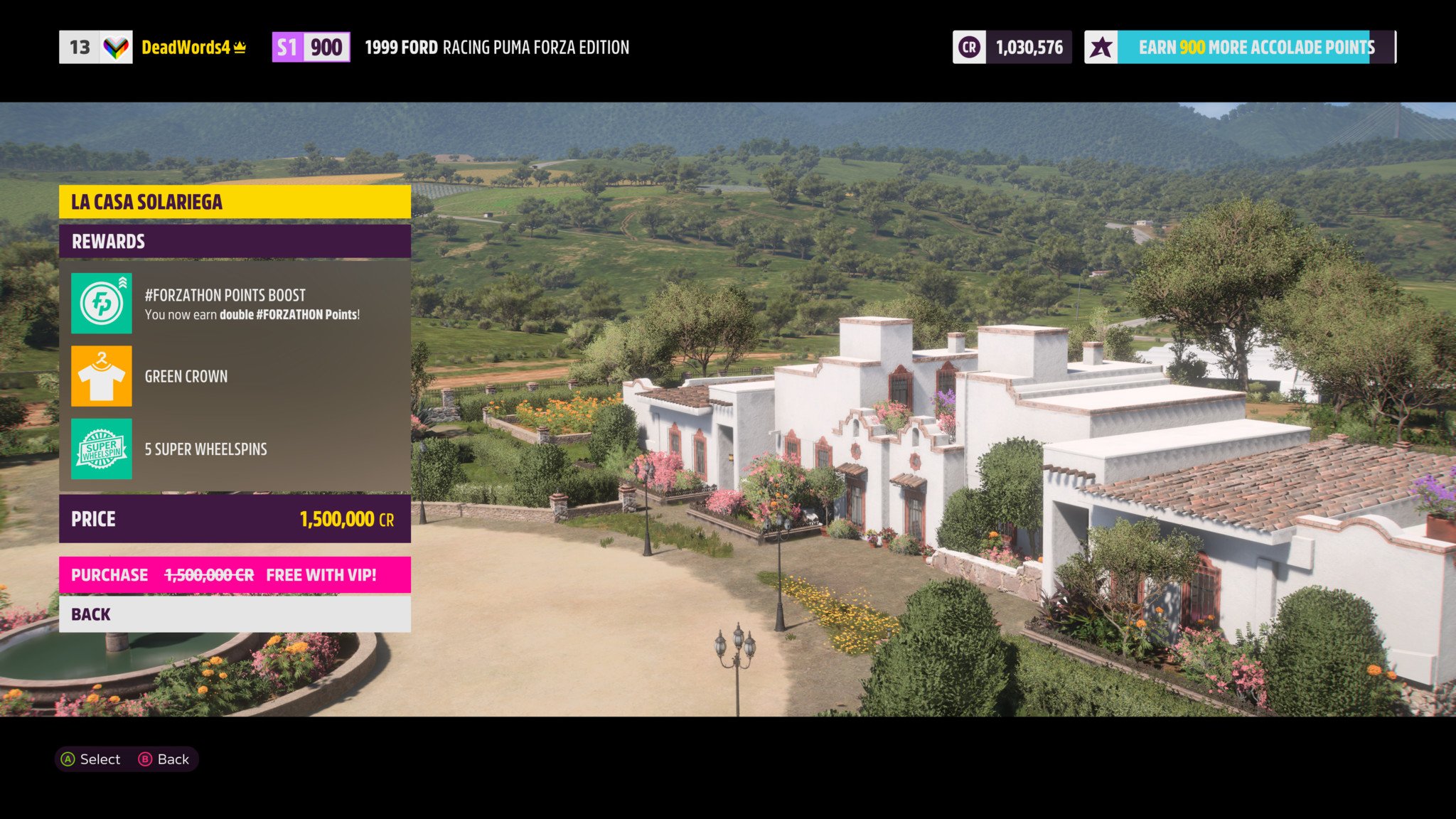 Forza Horizon 5 Player House Details