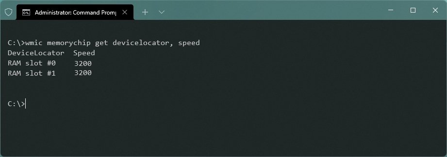 Velocidade de RAM 