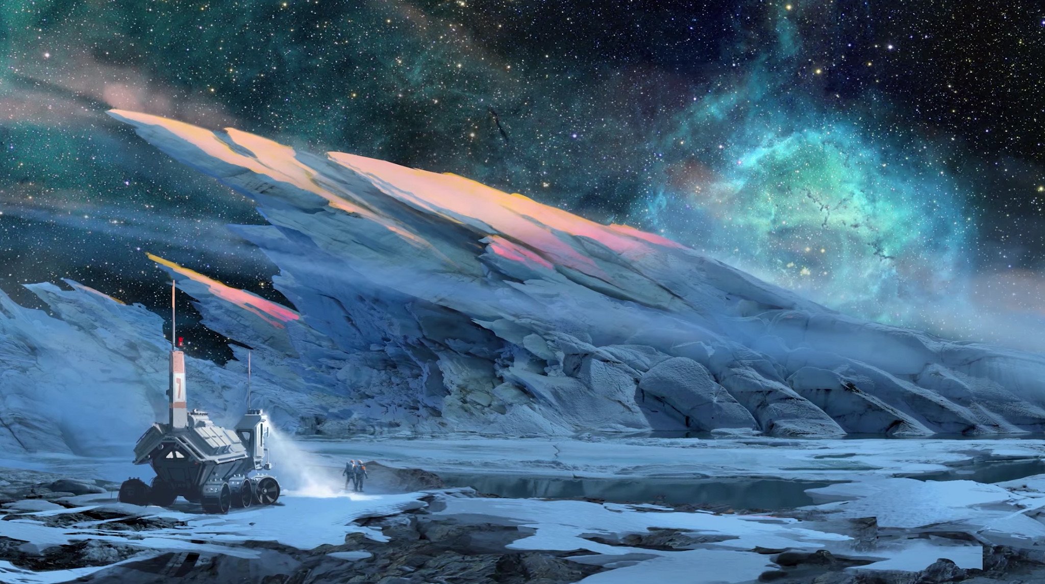 Starfield Concept Art Ice Night Sky