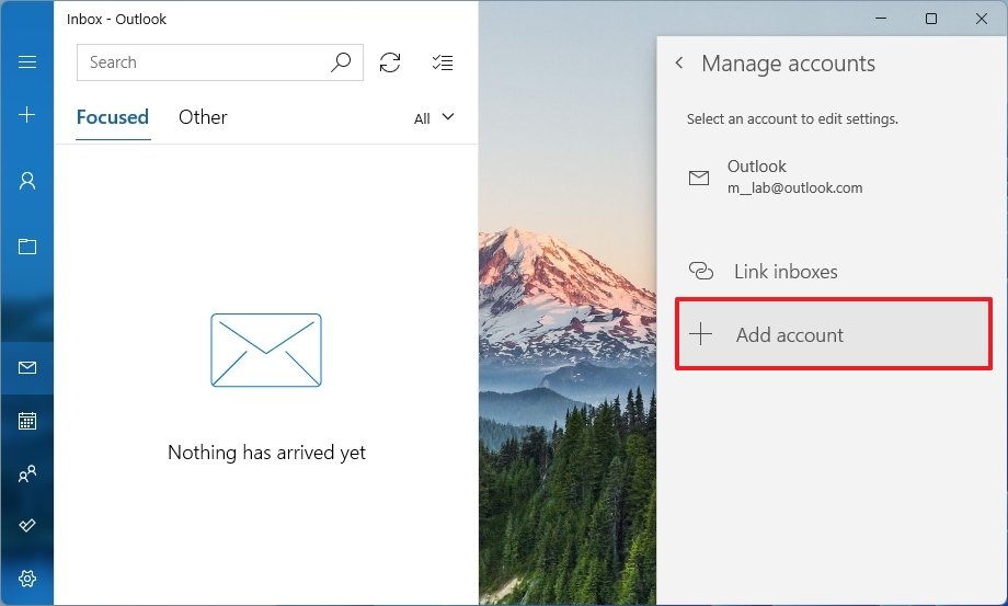 Windows Mail second account