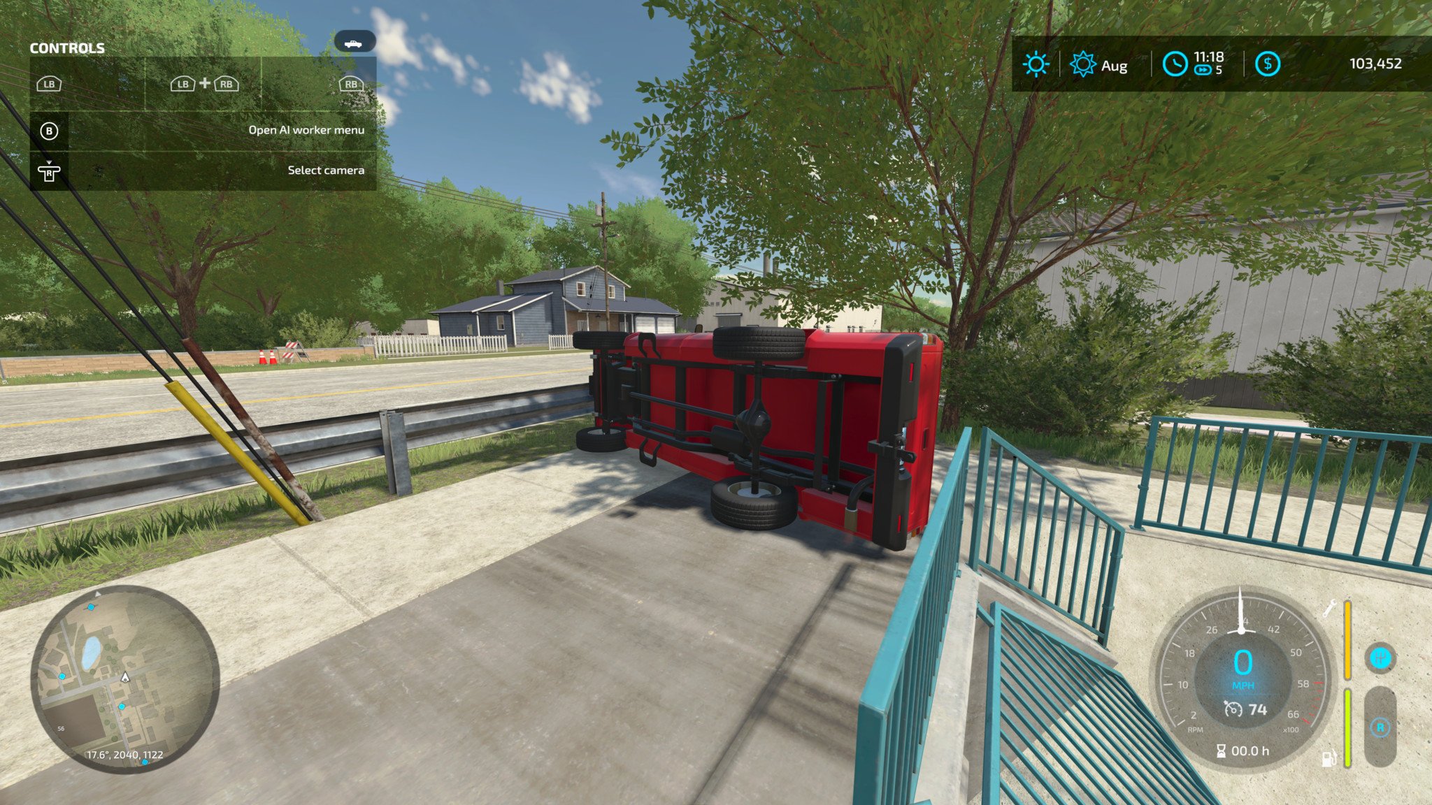 Farming Simulator 22 Stuck Red Truck