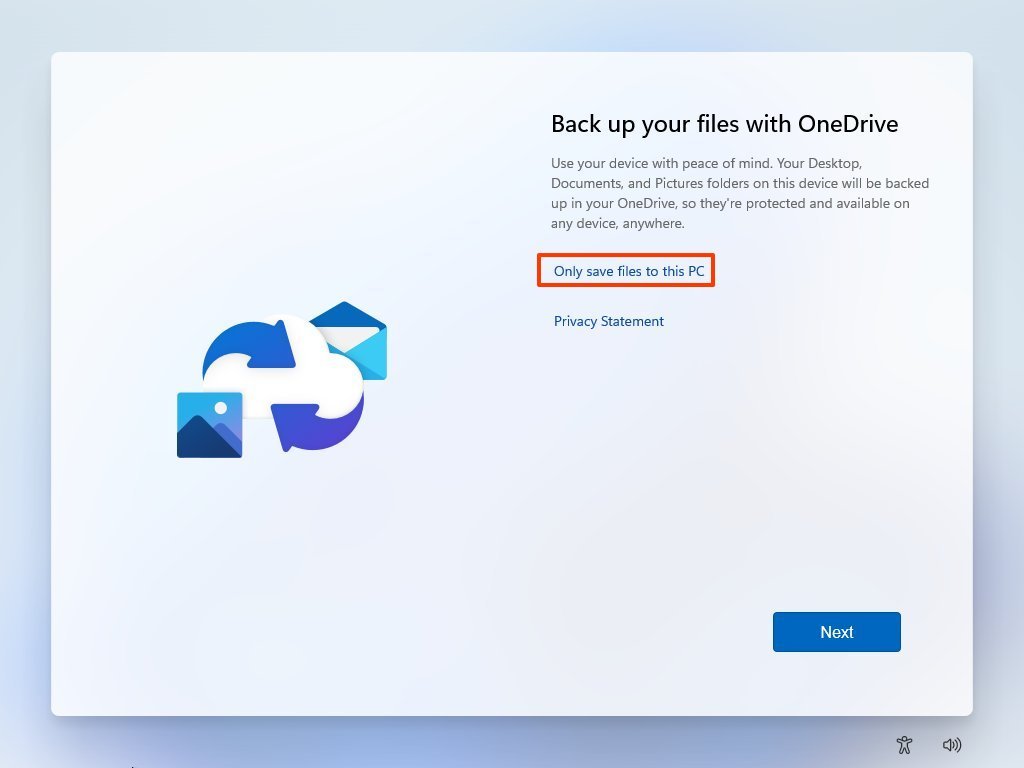 Skip OneDrive backup