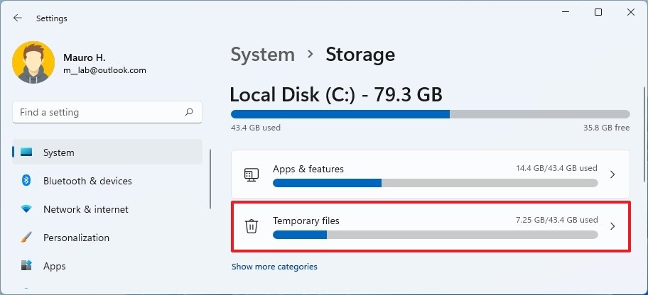 Windows 11 temporary files