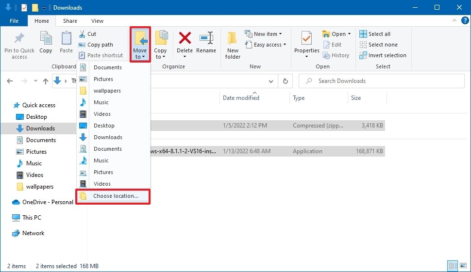 Windows 10 transfer large files option