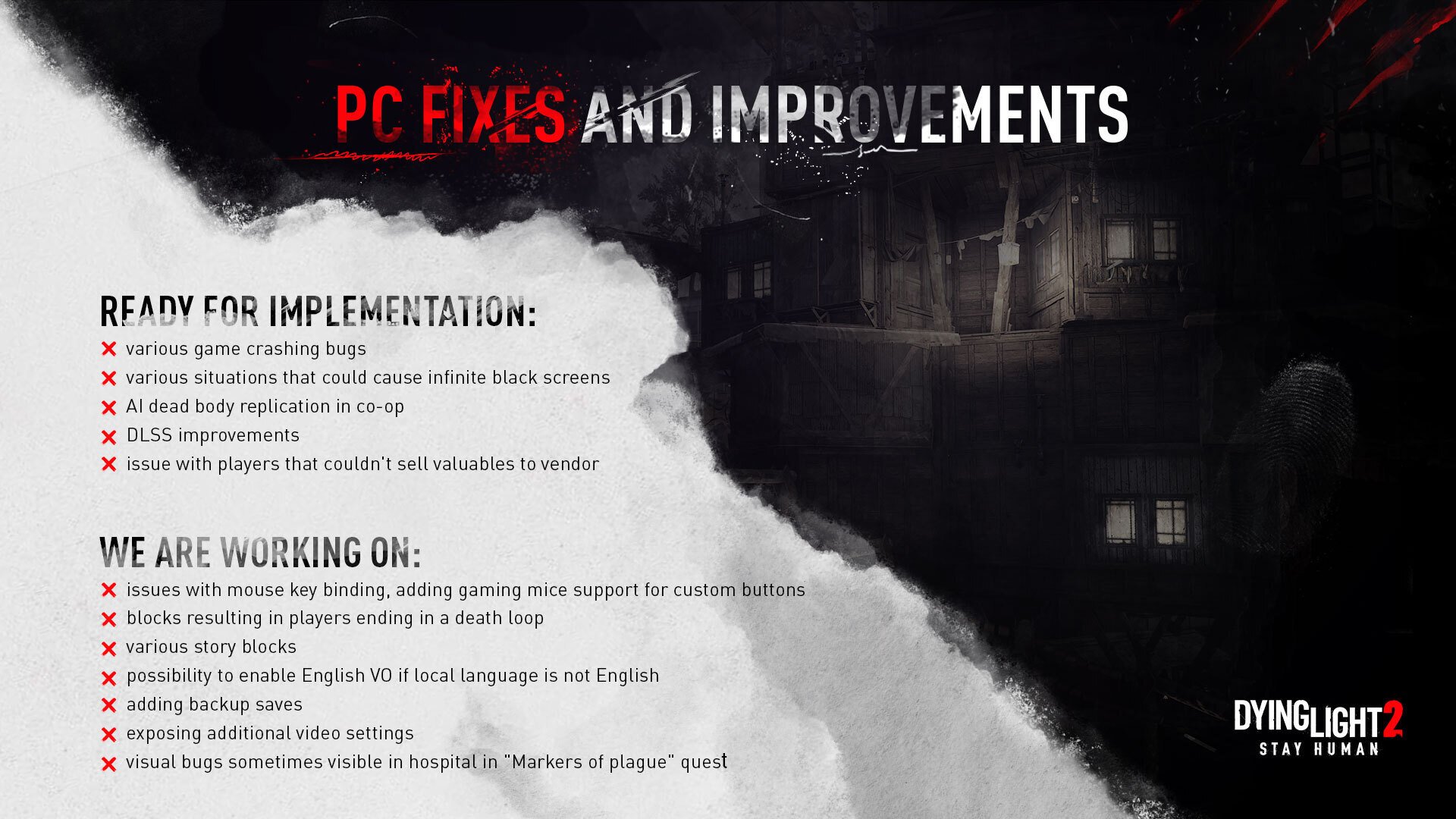 Dying Light 2 PC Fixes