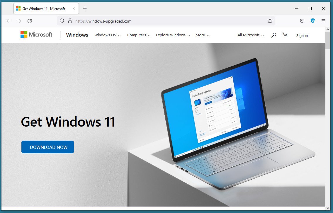 Fake Windows 11 Malware