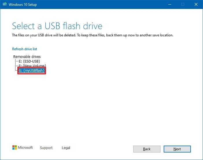Create bootable USB for Windows 10
