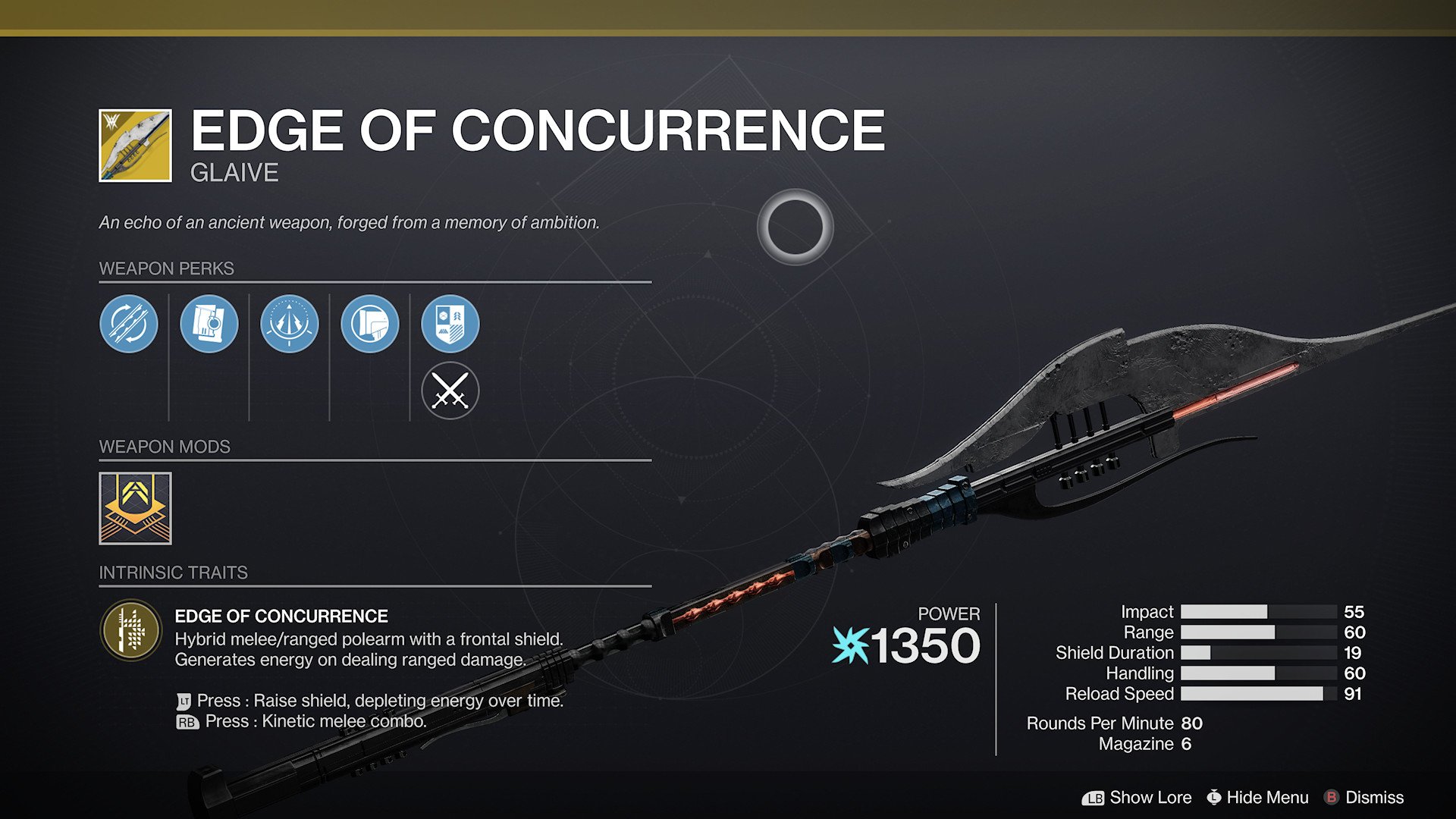 Destiny 2 Edge Of Concurrence Exotic