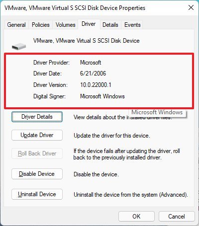 Drive Driver Information