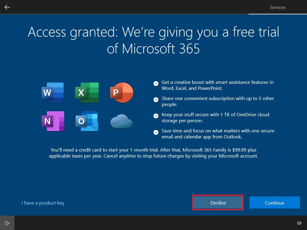Microsoft 365 Install Offer Oobe