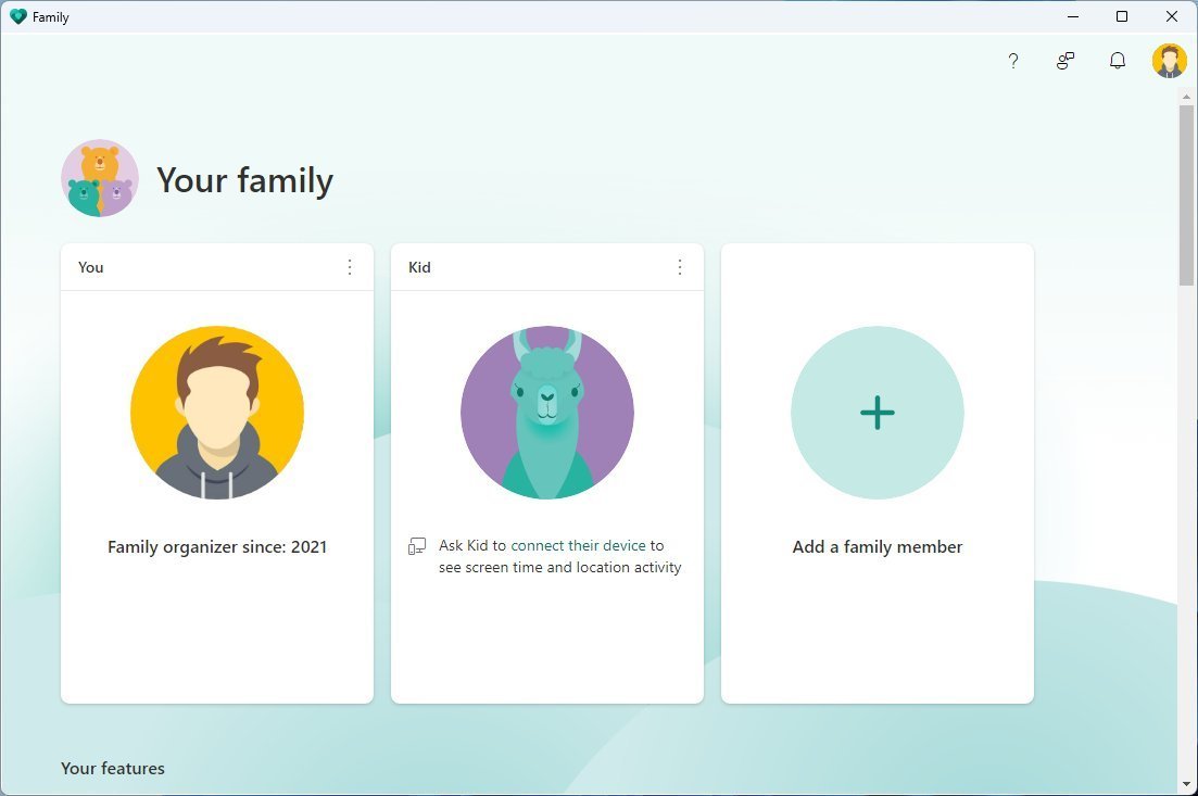 Microsoft Family app