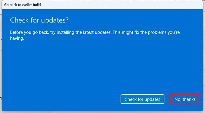Ignorar Atualização Desinstalar Dev Windows