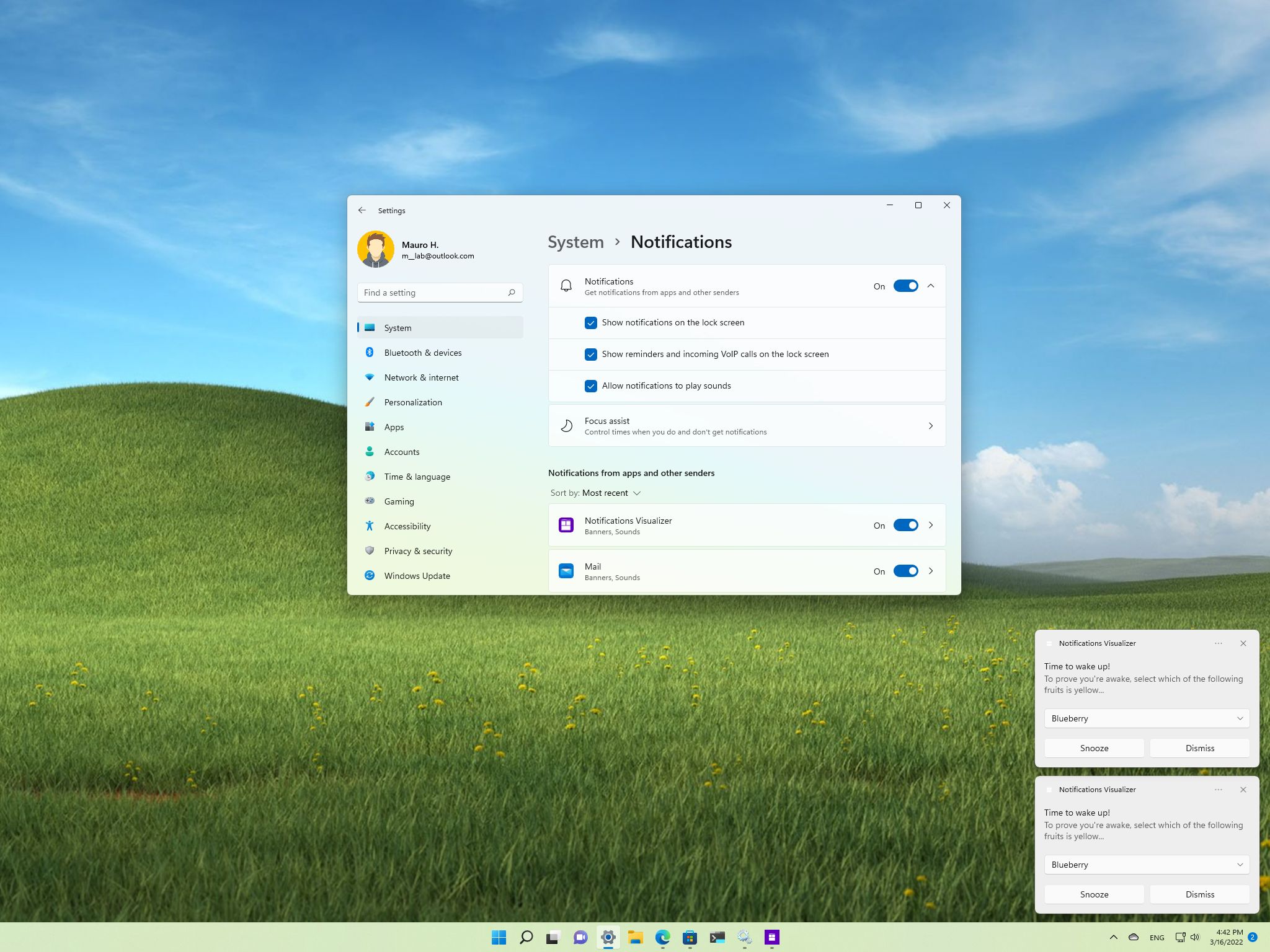Windows 11 configure notifications