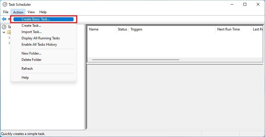 Windows 11 Create Basic Task