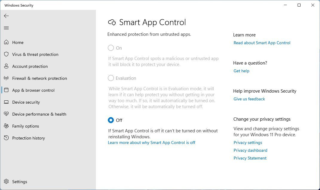 Smart App Control