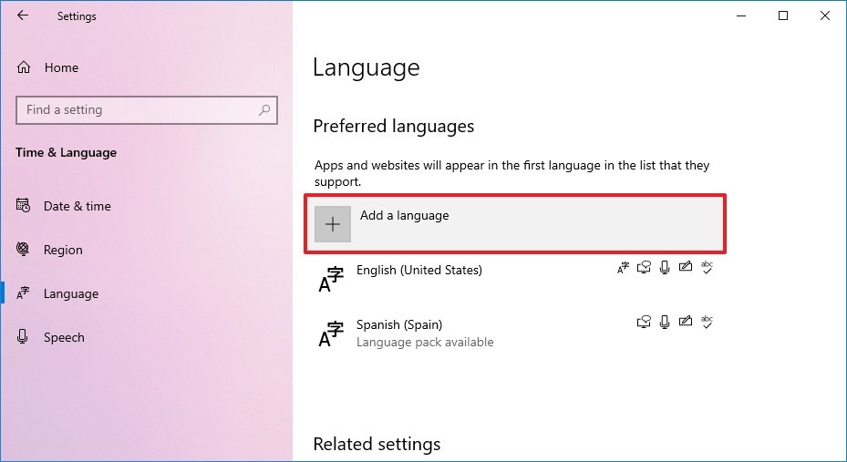 Windows 10 adiciona nova opção de idioma