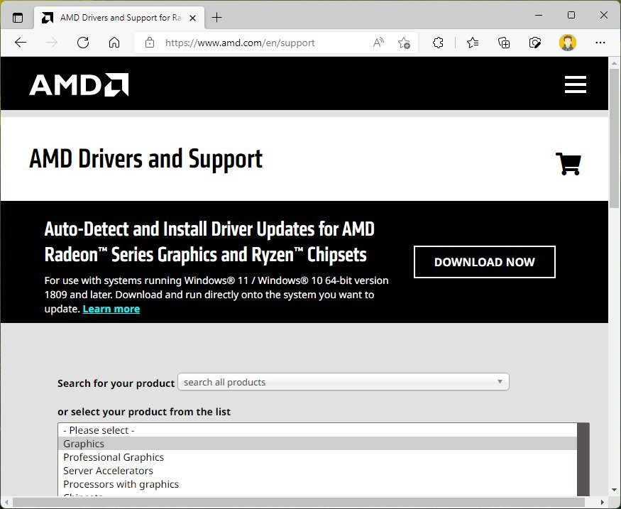 AMD auto-detect and install drivers