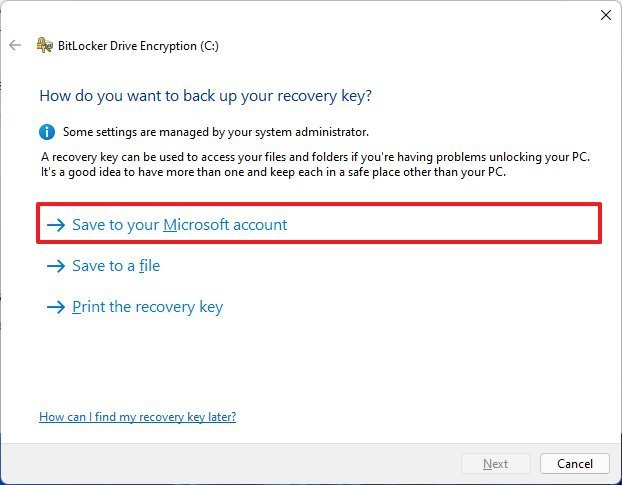Save to your Microsoft account