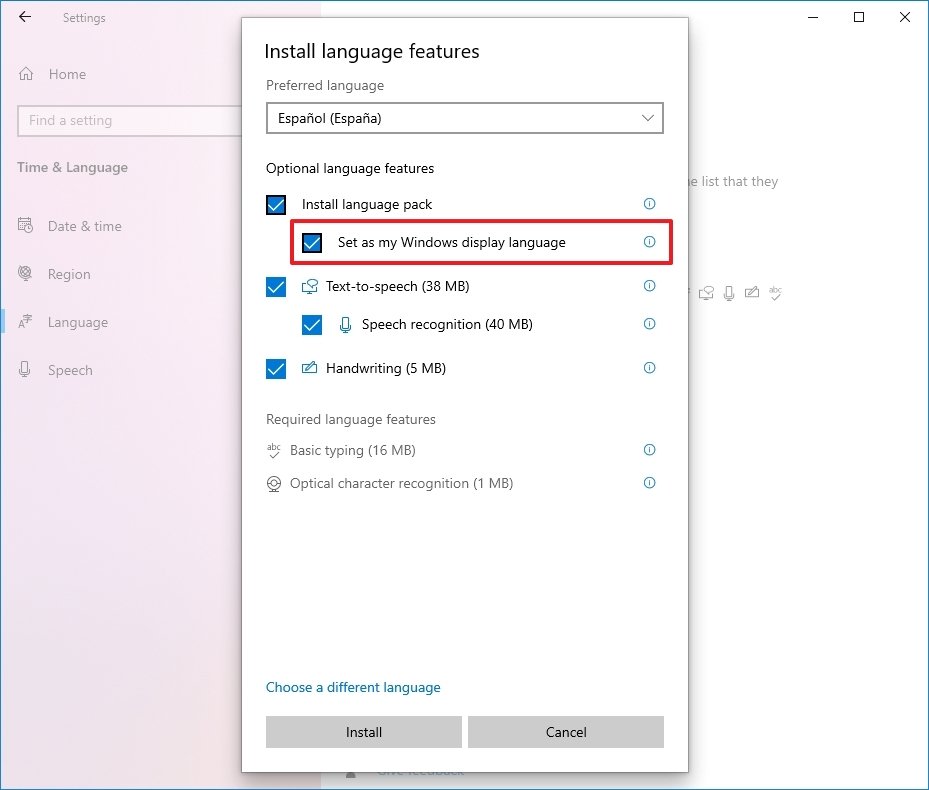 Windows 10 define novo idioma como padrão